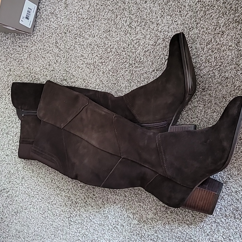 Suede tall boots